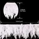 White Turkey Feathers Trim Fringe 5Yard 4-6inch for Party Clothing DIY Sewing Craft Wedding Dress Decoration Natural Fluffy Turkey Feather Trim