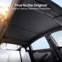 REEVAA 2026 Upgraded Tesla Model Y New (Juniper) Sunshade Roof [No Gaps, No-Sagging] Model Y Accessories Heat Insulation Foldable Glass Sunroof Cover for Model Y Juniper 2025-2026, 2PCS, Black