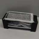 Electric Griddle Indoor Grill Small Korean BBQ Grill, Mini Electric Grill Outdoor with 2 Raclette Cheese Pan for Indoor Cooking Non-Stick Removable Plate, 350W Black Ideal for Home Apartment Cooking