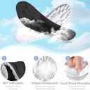 4D Cloud Insoles for Men and Women, Memory Foam Cloud Insoles Super Soft Anti-Fatigue, Shock Absorption, Relieve Foot Pain, (Black, Women: US 7-8.5)