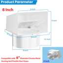 8" Dryer Vent Cover Outside, Hooded Dryer Wall Vent with Screen and Damper, Heavy Duty Exterior Vent Cover for Dryer Vent Kitchen Range Hood Outdoor Air Exhaust (8 Inch-White)