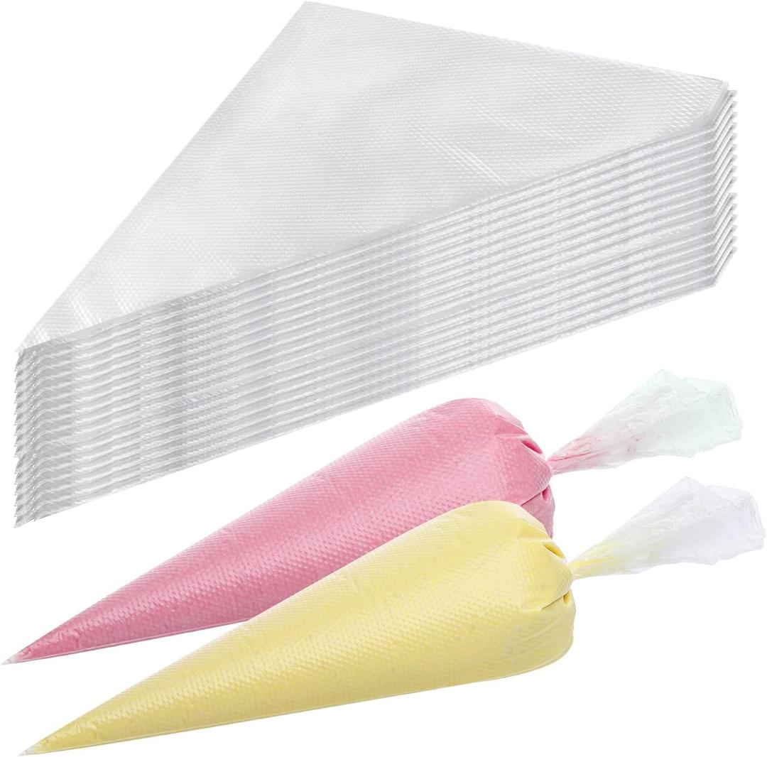 LoveBB 500 Pcs Piping Bags Disposable 10.6 inch Thick Tipless Pastry Bags Icing Frosting Bags for Baking Cookies Cupcake Decorating Supplies