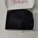 morvally Short Black Wavy Bob Wig with Bangs for Women 16 Inches Natural Synthetic Hair Wavy Wigs