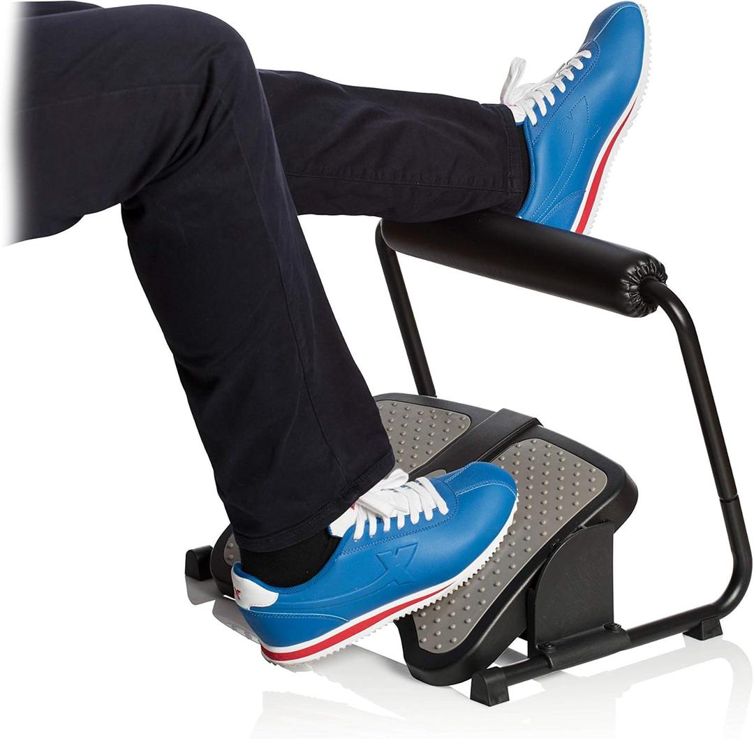 Ergonomic Height Angle Adjustable Footrest Under Desk for Sitting and Standing,Intuitive Foot Stool and Leg Support for Standing Desk (Black)