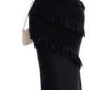 Womens Long Sleeve Mesh Bodycon Dress 2025 Fall Wedding Guest Cocktail Maxi Dresses (Black, L)