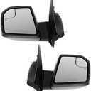 Power Heated With Turn Signal Left+Right Left Driver Right Passenger L&R Side Towing Mirrors For 2015 2016 2017 2018 2019 2020 15-20 For Ford For F150 Pickup Truck with Black Housing Manual Folding
