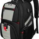 YOREPEK Travel Backpack, 50L Laptop Backpacks for Men Women, Water Resistant Airline Approved Bag with USB Charging Port Fits 17 Inch Computer, Grey