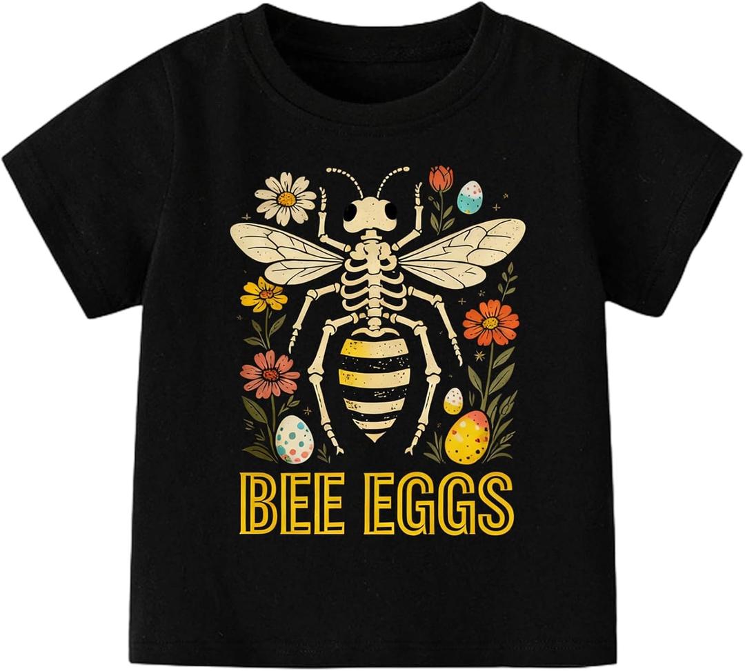 Girls Easter Shirts Kids Cotton Graphic Tees Casual T-Shirts 3-7 Years (5-6 Years)