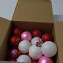 BBTO 12 Pcs Valentine Ball Ornaments for Tree Valentine Tree Hanging Decorations Decorative Plastic Ball Decorations for Wedding Anniversary Festival Home Gift Party Decor