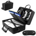 Carrying Case Compatible with PS5 SLIM 2023, Hard Shell Travel Case Protective Bag for Play Station 5 Slim Disc and Digital Edition Console, Controllers, Vertical Base, Disc and Cable Accessories