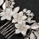 SWEETV Wedding Hair Comb Clip Bridal Crystal Wedding Hair Accessories for Brides and Bridesmaid, Silver