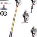 Cordless Vacuum Cleaner, 550W 45Kpa 60Mins Vacuum Cleaners for Home, Antitangle Stick Vacuum with SelfStanding, Wall Mount Charging, LDE Display, Wireless Vacuum for Carpet Pet Hair Hardfloor