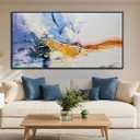 Ardemy Abstract Wall Art Canvas for Living Room Modern Framed Textured Painting Picture Bedroom Artwork Home Office Kitchen Dining Room Wall Decor, Black Wood Large 48"x24"