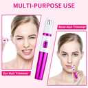 AREYZIN Nose Hiar Trimmer for Women,Ladies Painless Nose Trimmer Women,Eyebrow Facial Ear Hair Trimmer Hair Clippers Professional, Waterproof, Dual-Edge Blade, Purple
