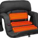 Suteck Stadium Seat with Back Support, 25" Extra Wide Folding Bleacher Chair, 6-Position Recline, Waterproof Portable Sports Seat with Side Storage Bags & Backpack Carry, for Outdoor Sports & Events