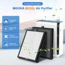4-pack M200L Filter Replacement, Compatible with MOOKA M200L Air Purifier, 3-in-1 Filtration System, Pre filter+HEPA H13 Filter+Activated Carbon Filter