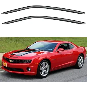 2 x Window Visors Rain Guards for 2010-2025 Chevy Camaro Coupe