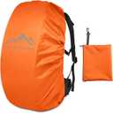 SING F LTD Safe Backpack Rain Cover 35L Reflective Cross Buckle Straps Waterproof Bag Cover with Storage Bag Outdoor Camping Travel Rainproof Orange, Medium to Large