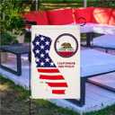 2 x California Flag-Californians and Proud Double Sided Garden Flag,12x18 Inches,Suitable for Lawn,Party,All Seasons-Decorative Banner,Flag Holder Not Included (blue&red&white)