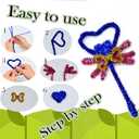 400Pcs Pipe Cleaners Craft Set(Including 130 PCS Mix Pompom), Glitter Pipe Cleaners with 4 Assorted Colors for Crafts,Glittery Chenille Stems, DIY Art Supplies Pipe Cleaners for Decorations