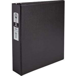 Avery Economy 3 Ring Binder, 2" Round Rings, 1 Black Binder (03501) (One Size)
