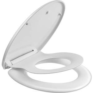 SAMODRA Elongated Toilet Seat with Toddler Toilet Seat Built-In, Slow Close, Quick Release Hinges and Easy Clean (Toddler Toilet Seat)