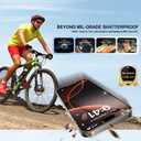 OneFish Women Fashion Privacy Screen Protector for iPhone 13 Pro [6.1 inch]+ Camera Lens Protector, Bling Diamond Bling Glitter Full Edge Coverage 9H Tempered HD Glass