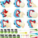 Sandwich Cutters for Kids Lunch,Sandwich Cutter and Sealer,Sandwich Cutter Set,Kids Lunch Accessories-Vegetable Fruit Cutter Set,Micky Mouse,Dinosaur,Star,Gingerbread Man Shapes (Medium6PCS)