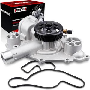 Engine Water Pump Automotive w/Gasket 5038668AD 5038668AC Compatible for Chrysler 300 Compatible for Dodge Challenger Charger Compatible for Jeep Grand Cherokee HEMI 5.7L 6.4L 2011-2017