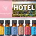 Hotel Scent Essential Oils Set, VEDA TINDA SCENT Luxury Hotel Diffuser Oil, Aromatherapy Gift Hotel Inspired Fragrance Oil Blends (6 x 10 ML) for Waterless Diffusers, Soap & Candle Making Scents