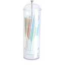 Youngever Straw Dispenser, Plastic Drinking Straw Container with Lid (Long Straw)
