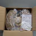 Boho Ceiling Fan with Light and Remote,Rattan Fandelier Ceiling Fan with Light Flush Mount Woven Farmhouse Caged Ceiling Fans for Bedroom Living Room Kitchen(Enclosed 6 Speeds)