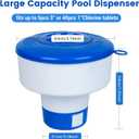 Pool Chlorine Floater for Pools Fits 3" Tablets,7" Diameter Chlorine Tablet Floater with Adjustable Flow Vents Balanced Chemical Dispenser for hot tub/SpaCollapsible