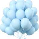 PartyWoo Blue Balloons,  Light Blue Balloons, Pastel Blue Baby Blue Balloons for Blue Balloon Garland Arch kit, Boy Baby Shower, Blue Birthday Decorations Men, Baptism, Gender Reveal