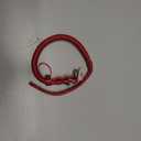 Rolled Leather Dog Collar Soft Round Collars, ID Tag for Small Medium Large Dogs (11-14 inch, Imperial Red)