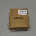 KINLINK 4x4 Picture Frame White Set of 4, Wooden Square Photo Frames with Plexiglass for 4x4 without Mat for Table and Wall Display