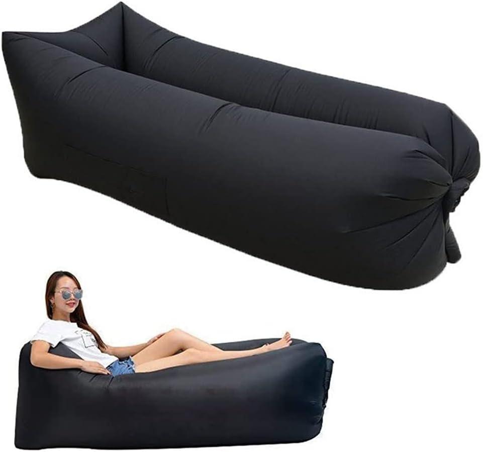 CCDXD Air Sofa, Inflatable Lounger Inflatable Couch for Travelling, Outdoor, Camping, Hiking, Beach Parties, Picnic, Backyard, Lakeside, air Hammock Inflatable Lounger (Black)