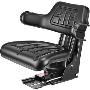 VEVOR Universal Forklift Seat Wrap Around, Universal Tractor Seat with Micro Switch, Adjustable Tractor Suspension Seat with Tilt Fits for John Deere, Ford, Massey Ferguson, New Holland Tractor