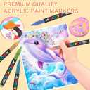 72 Colors Soft Brush Tip Acrylic Markers Set, Paint Pens for Rock, Wood, Fabric, Canvas, Glass, DIY Crafts, Waterproof Paint Markers, Vibrant Acrylic Pens for Artists and Art Projects