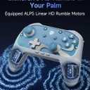 EasySMX S10 Controller for Switch 2/ Switch/PC-One Key Wake-up, TMR Anti-Drift Joystick, Mechanical Buttons, 6 Axis Gyro, Bluetooth Switch Controller with RGB & Swappable D-Pad
