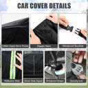 Waterproof Car Cover Compatible with 1983-2001 Jeep Cherokee XJ Accessories, 210T All Weather Car Covers with Inner Cotton for Dust Snow Rain Hail Protection