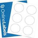 OnlineLabels 3" Round Labels – Removable Adhesive, White Matte – Great for Jar Lids, Product Labels, & More – for Inkjet & Laser Printers –Pack of 600, 100 Sheets OL2279WX