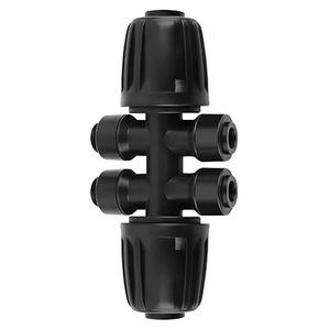 Garden Hose No Leaking for Watering And Kalolary 4PCS 1/2'' to 1/4'' Barbed Tee Quick Connector, Push-to-Fit Drip Irrigation Fittings Anti-leak Locked Splitter Fitting for Irrigation Tubing with 6-Way Connector& 6 Plugs
