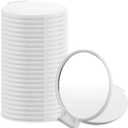 DIVINA VITAE 24Pcs Small Compact Mirror 2.36 Inch Mini Mirror Bulk Round Makeup Mirror for Purse, Folding Pocket Mirror for Women Travel Daily Use(White)