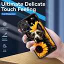 for Moto G Power 5G 2023 Case,Heavy Duty Dual Layer Hard PC & Soft Silicone Rugged Bumper Shockproof Protective Case for Motorola Moto G Power 5G 2023,American Flag Dog Sunflower
