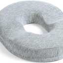JEMA Donut Pillow, Tailbone Memory Foam Seat Cushion by Ergonomic Innovations for Sores, Coccyx, Sciatica, Pregnancy, Post Natal (Grey)