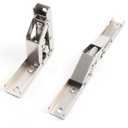 HBL' 4 Pack 90 Degree Folding Hinge Bracket for Pull Down Shelf, Cabinet Drawers, Attic Door or DIY Projects