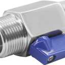 Stainless Steel Ball Valve 1" NPT Male x 1" NPT Male Shut Off Valve for Water Fuel Air