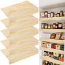 5 Pcs Wooden Shelf Covers 24 x 12 Inch,Wire Rack Covers for Pantry Wood Shelf Liners-0.2 inch Thick,Removable Wood Shelves Covering Weight Pantry Shelf Cover for Closet Kitchen Pantry Bathroom
