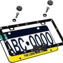 Fashion Car Ultra Bling Fashion License Plate Frame Cover Shiny Especially Brilliant. Stainless Steel Bright Rhinestones. Shiny (Black Bow Black)